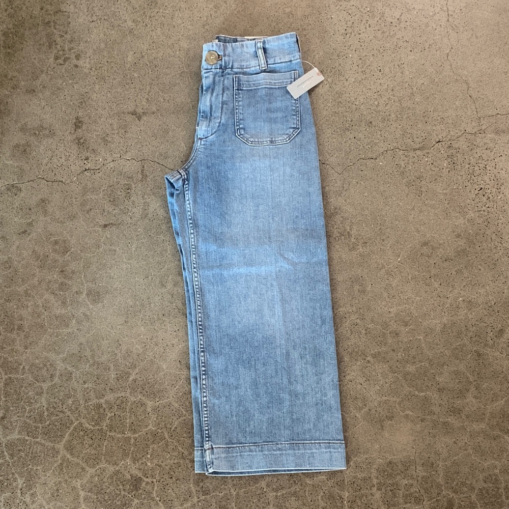 Maeve Colette High-Rise Wide-Leg Cropped jeans